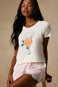 Aperitivo Ivory Short Sleeve Graphic Tee 1