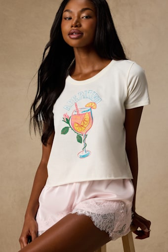 Aperitivo Ivory Short Sleeve Graphic Tee 1