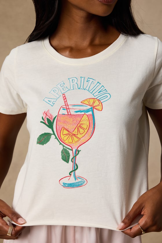 Aperitivo Ivory Short Sleeve Graphic Tee 2