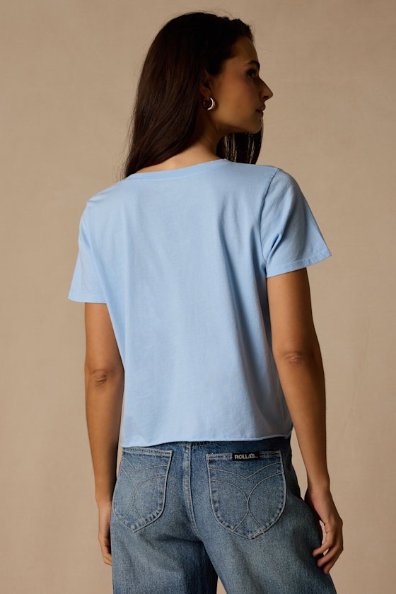 California Light Blue Cropped Graphic Tee 2