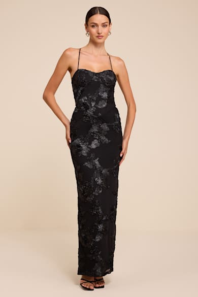 lulus black wedding guest dress Shop Glam Tie Dresses for Women or no bra Commute & Work HWP Women Backless Sleeveless Size:2X(22)