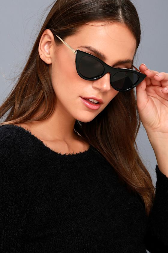 Enchantress Black Cat-Eye Sunglasses 1
