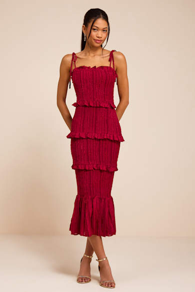 valentines dresses women Slim Pleated Maxi Dress packing beautifully and remaining wrinkle Red Heart Print Dress: Fit