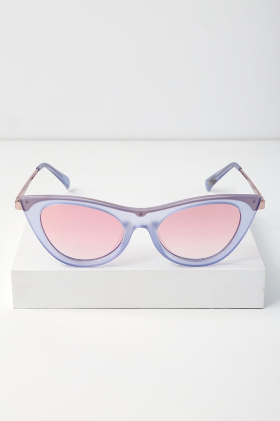 Le Specs Enchantress Blue Sunglasses CatEye Sunglasses Lulus