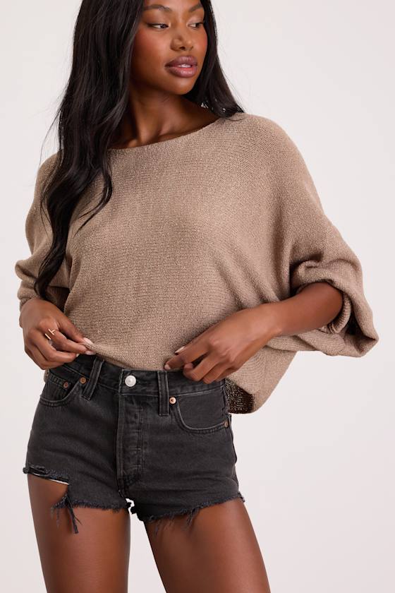 501 Micro Black Distressed High-Rise Denim Shorts - thumbnail 4