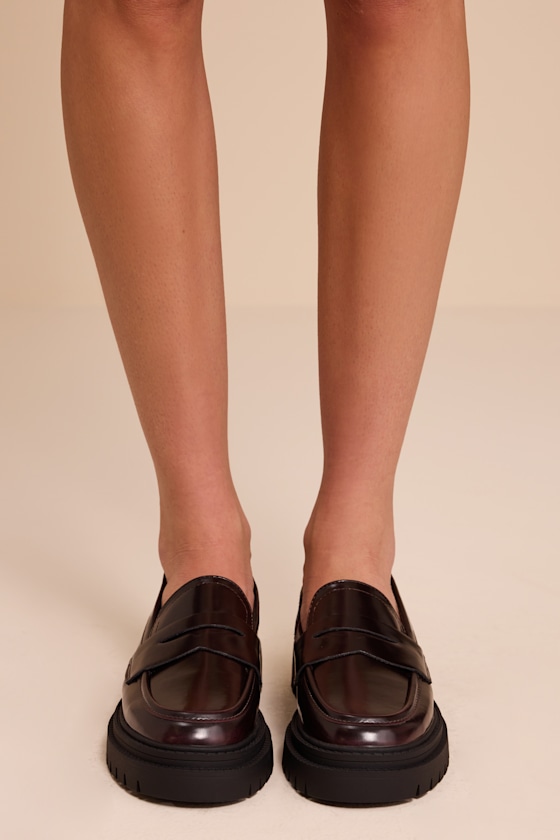 MIA Henrik Wine Platform Penny Loafers