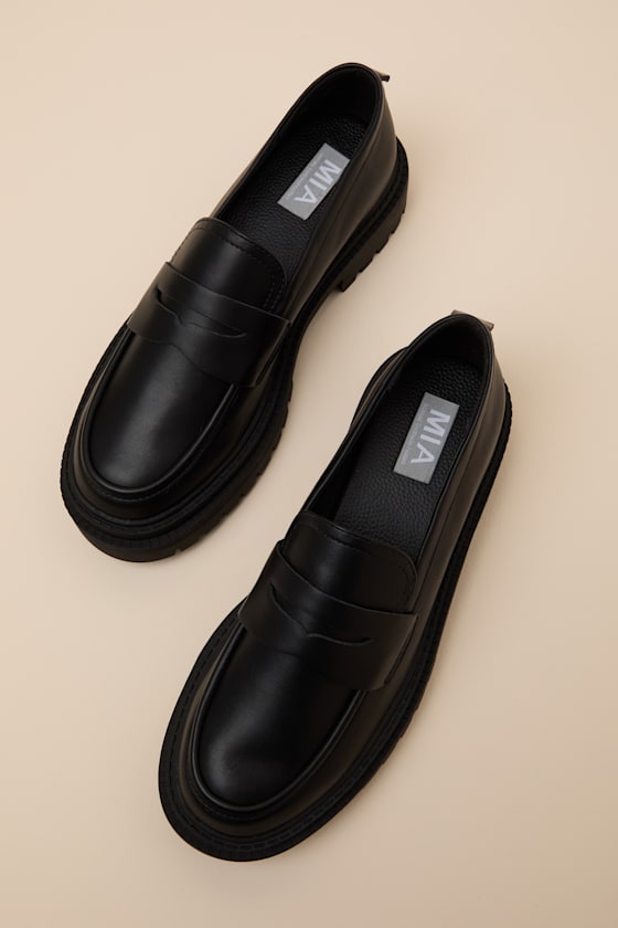 Henrik Black Platform Penny Loafers 2