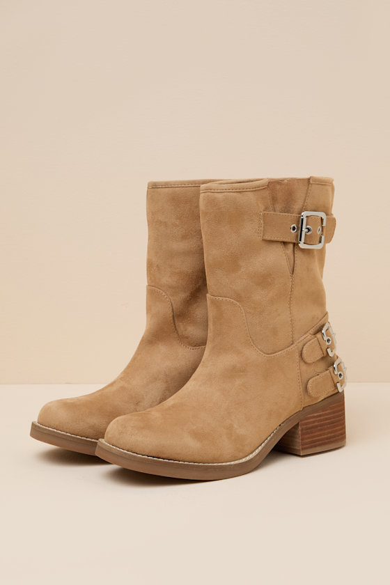 Mabel Tan Suede Ankle Boots - thumbnail 5