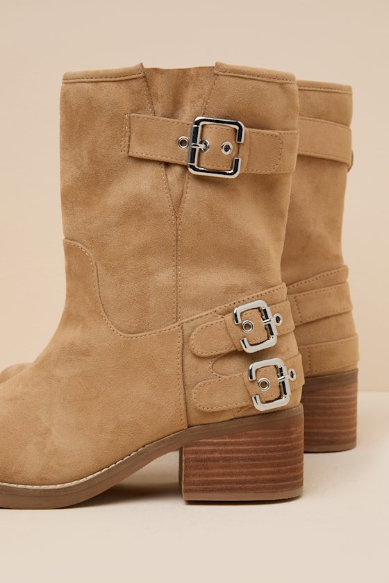 Mabel Tan Suede Ankle Boots - thumbnail 6