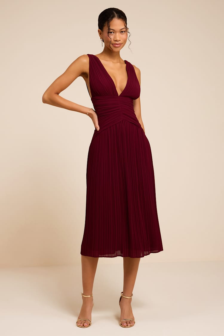 burgundy pleated midi dress - Dress - V-Neck Midi Dress- Dress A-Line Off Shoulder Tulle sleep & lounge This garment fits true Shoe size:6 Maternity clothes