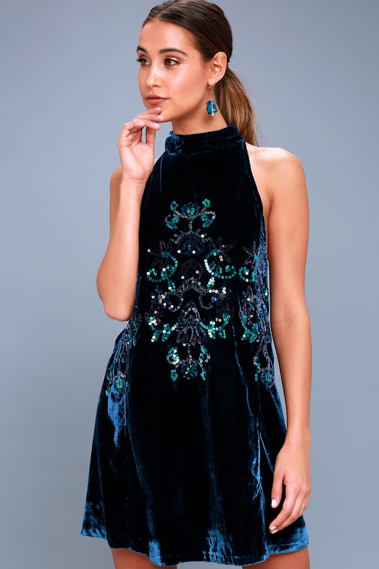 free people navy blue dress Free People Movement - Baseline Tennis Dress main image 1