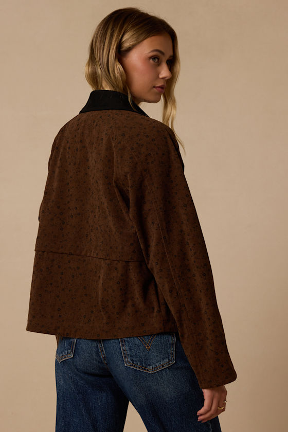 Ashcraft Brown Floral Corduroy Jacket - thumbnail 3