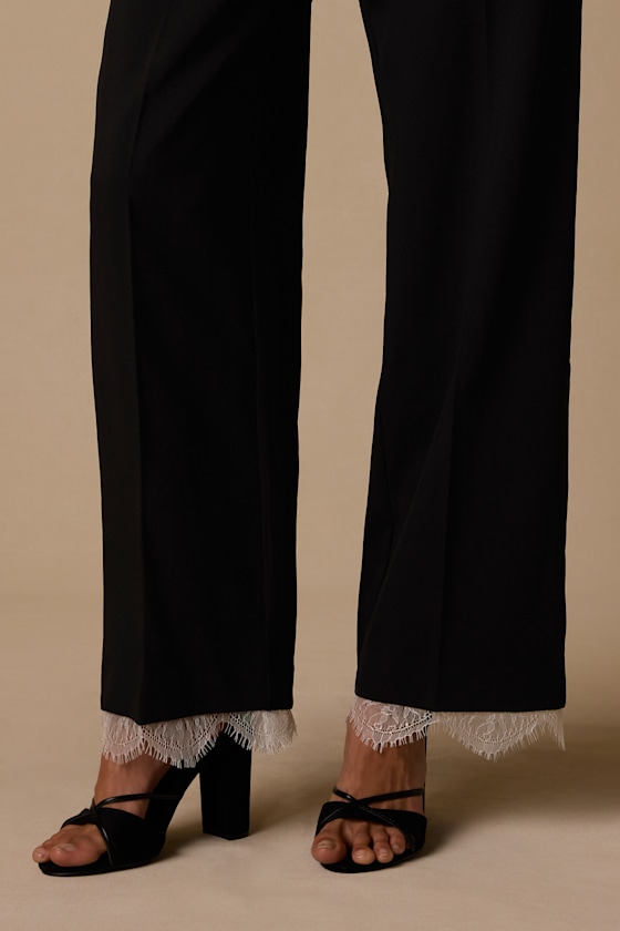 Vesper Black High-Rise Lace Pants - thumbnail 5