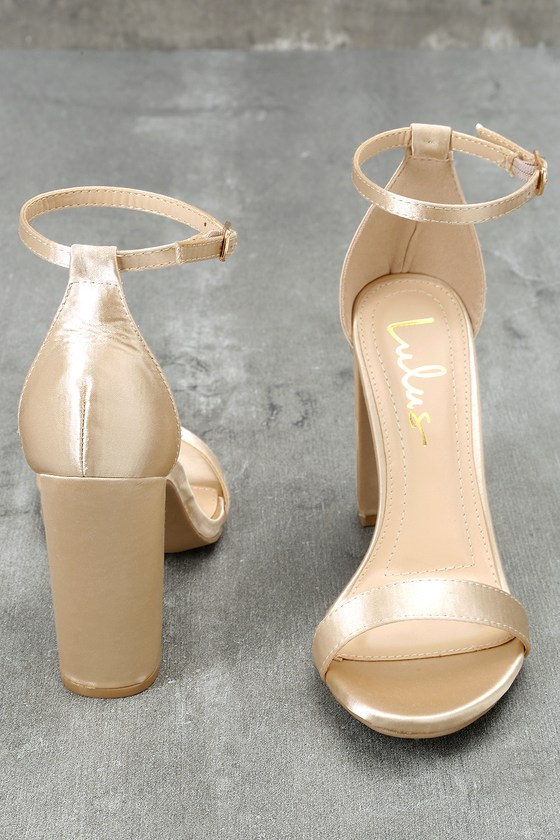 white satin heels with ankle strap
