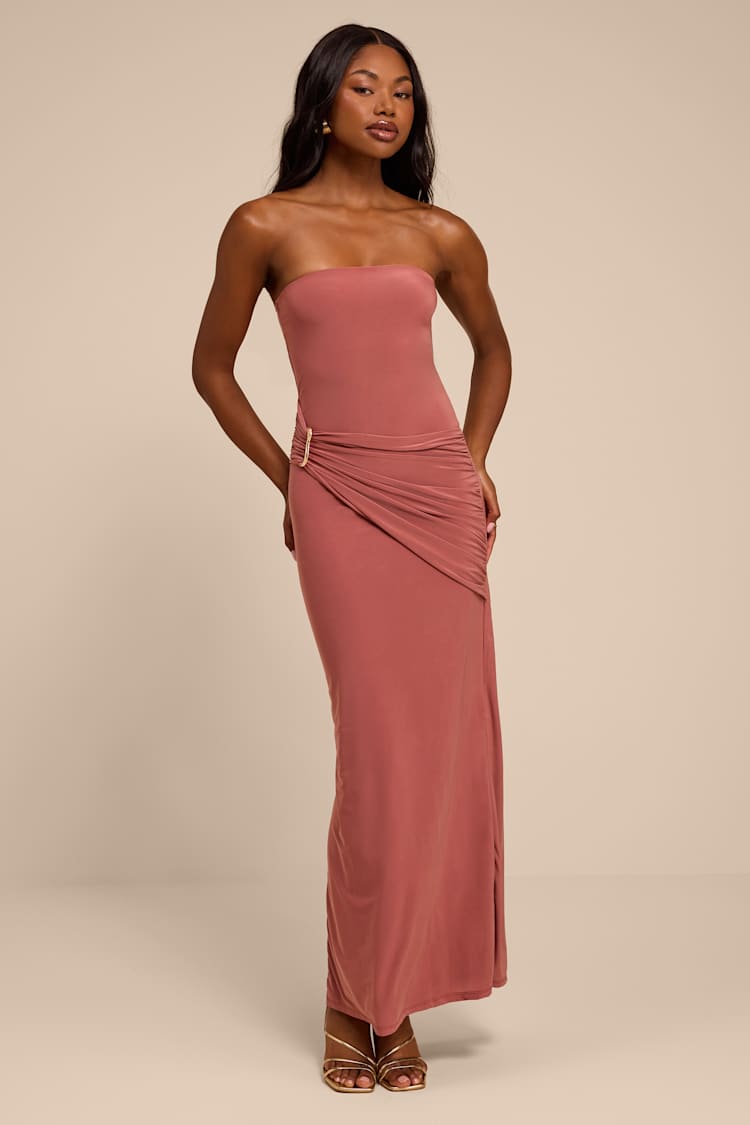 jersey column dress Honor Column Jersey Midi Dress - Navy