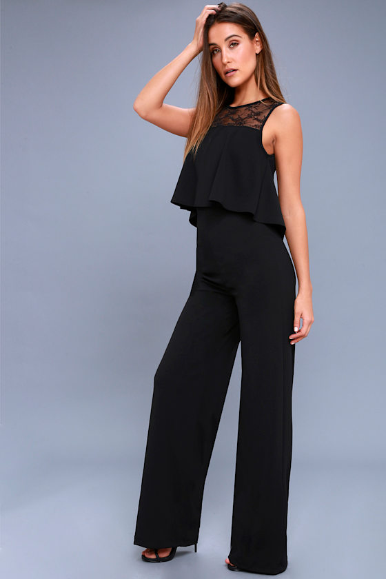 Hollywood Heights Black Lace Jumpsuit 2