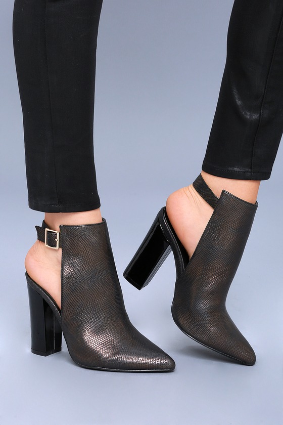 lulus snakeskin booties