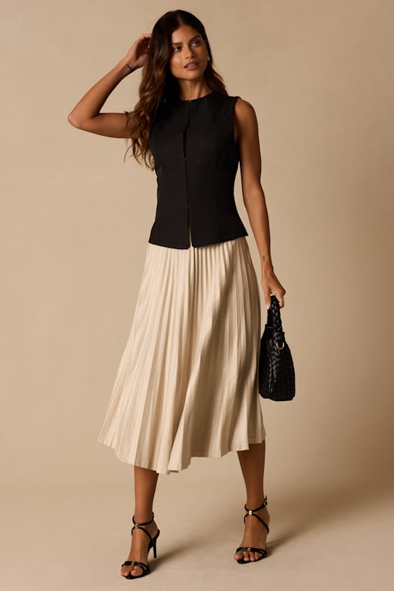 Delgado Black Sleeveless Top - thumbnail 4