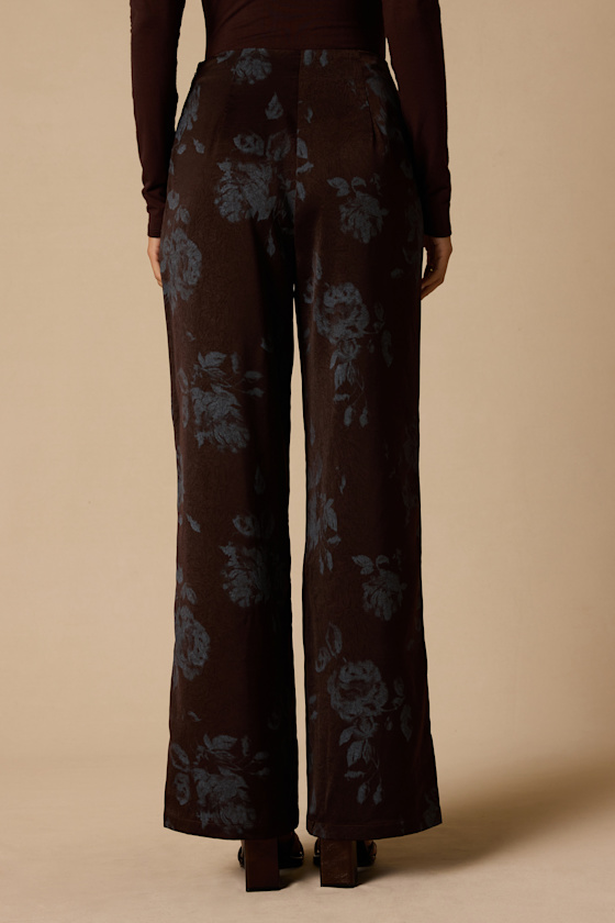 Tully Brown Floral High-Rise Pants - thumbnail 3