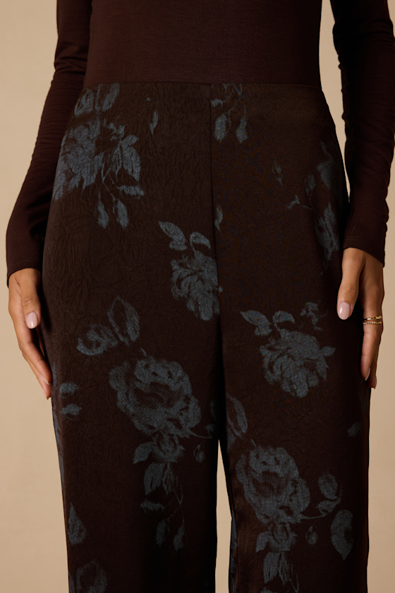 Tully Brown Floral High-Rise Pants - thumbnail 4