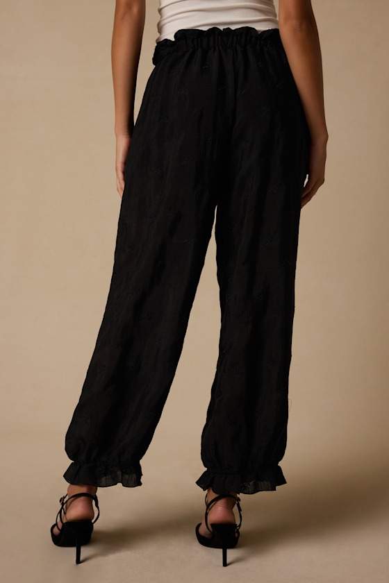 Trevi Black Drawstring Pants - thumbnail 3