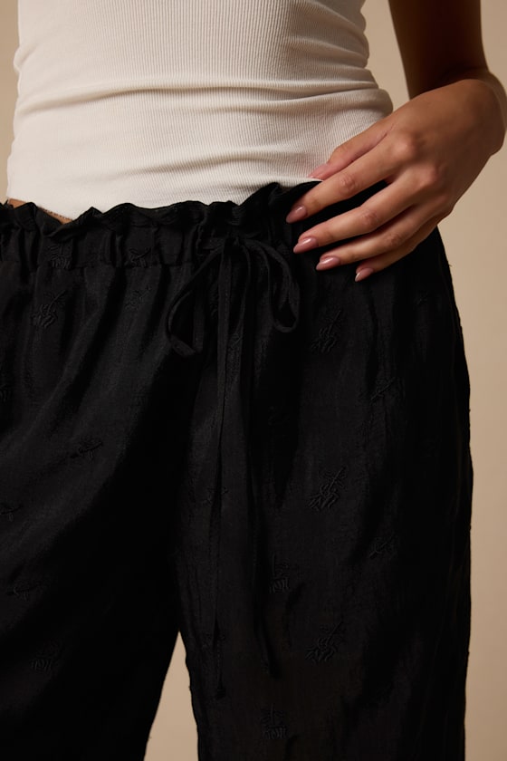Trevi Black Drawstring Pants - thumbnail 4