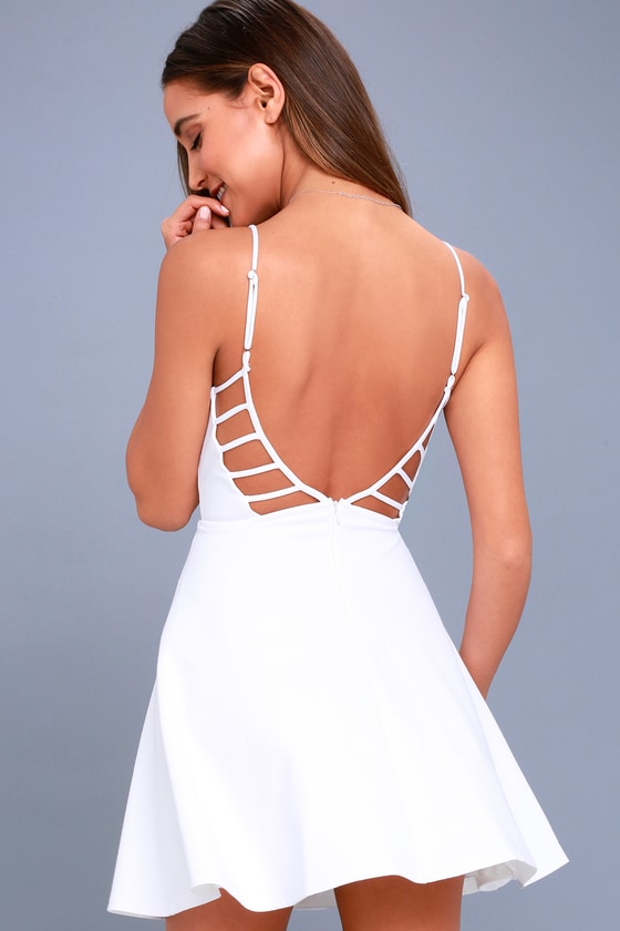 white skater dress lulus