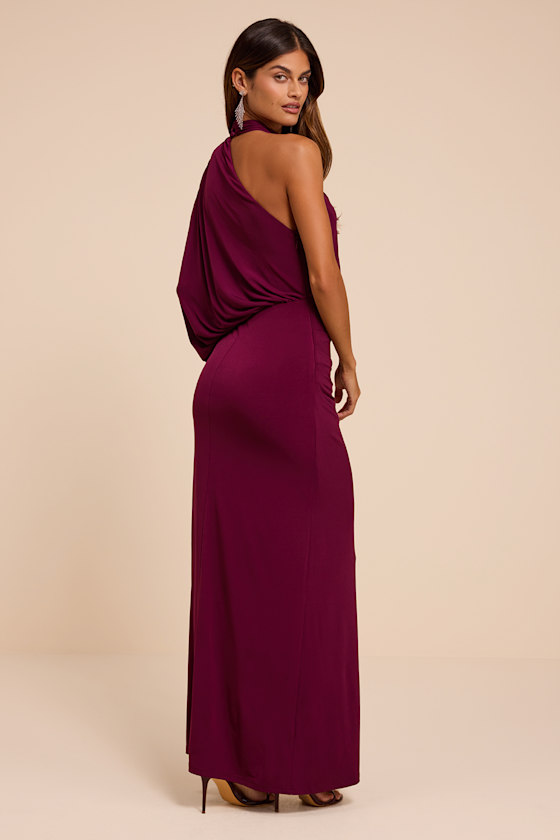 Hannah Plum One-Shoulder Maxi Dress - thumbnail 3