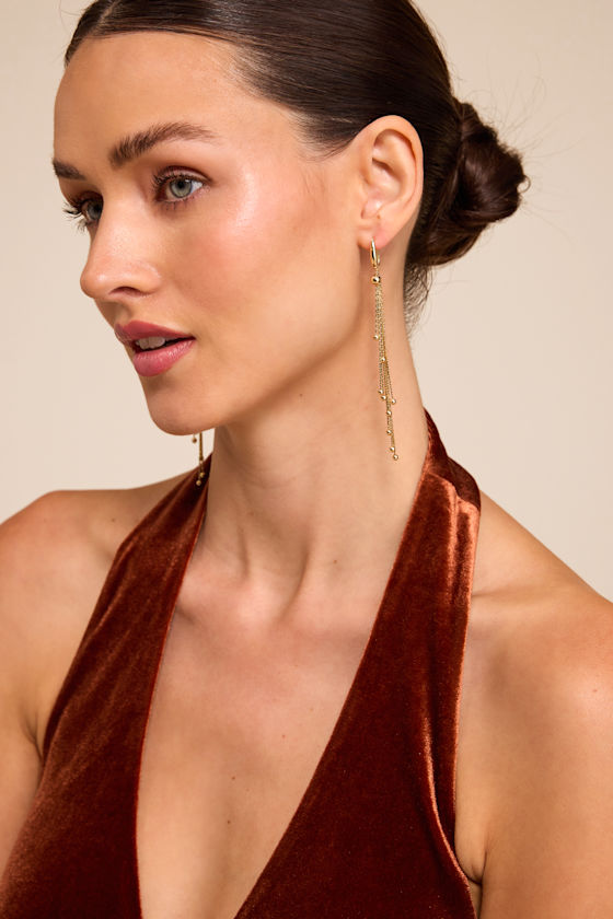 Svetlana Gold Chain Earrings - thumbnail 3