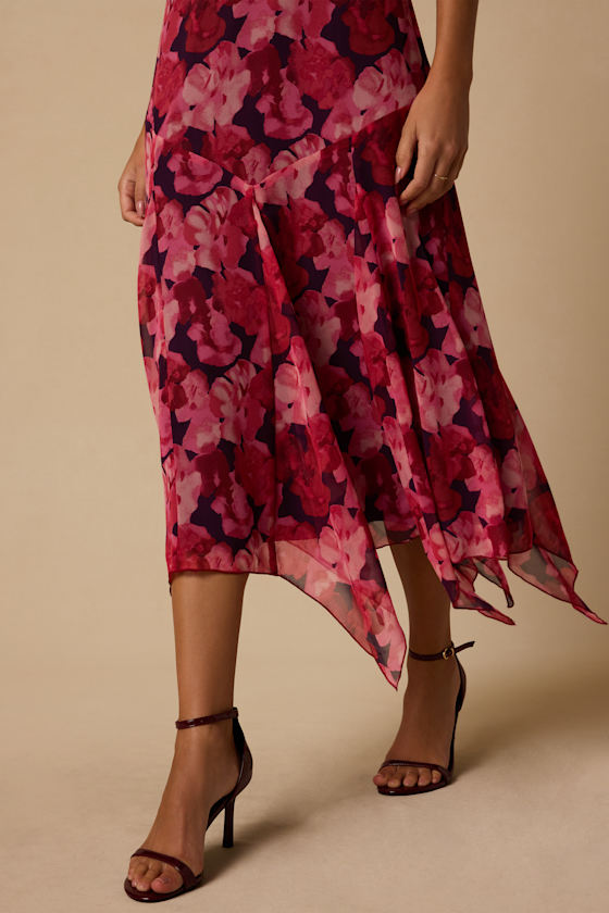 Demi Plum Floral Halter Dress - thumbnail 5