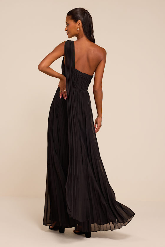 Rita Black One-Shoulder Maxi Dress - thumbnail 3