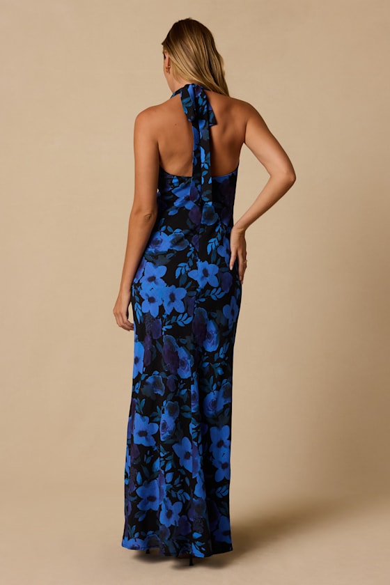 Rene Black Floral Maxi Dress - thumbnail 3