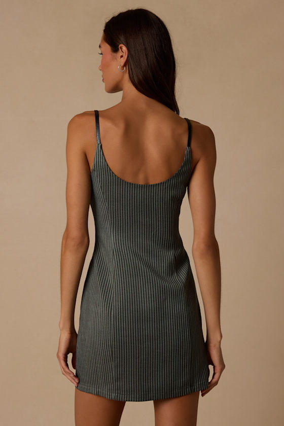 Avril Blue Multi Houndstooth Mini Dress - thumbnail 3