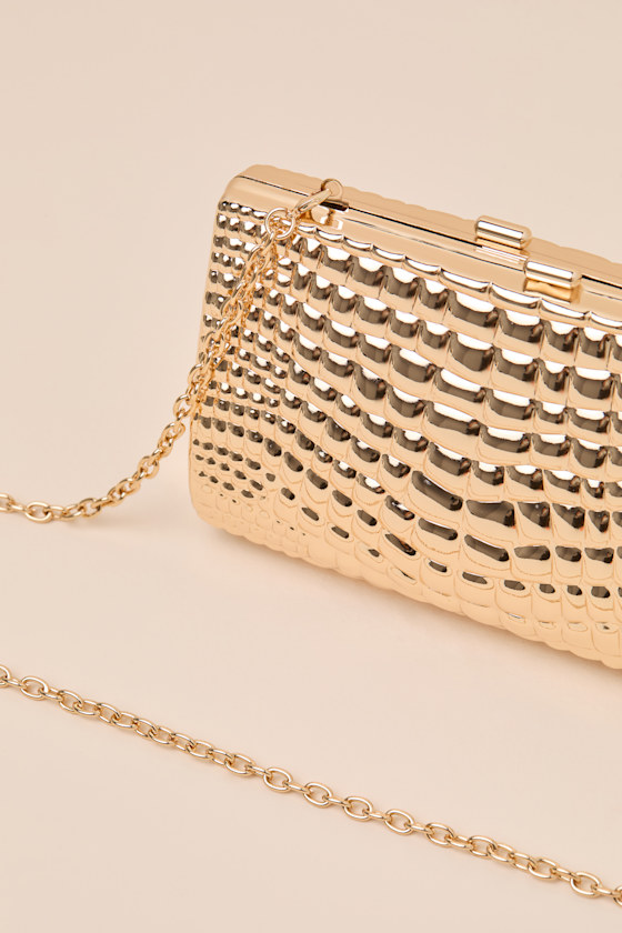 Fae Gold Embossed Crossbody Clutch - thumbnail 6