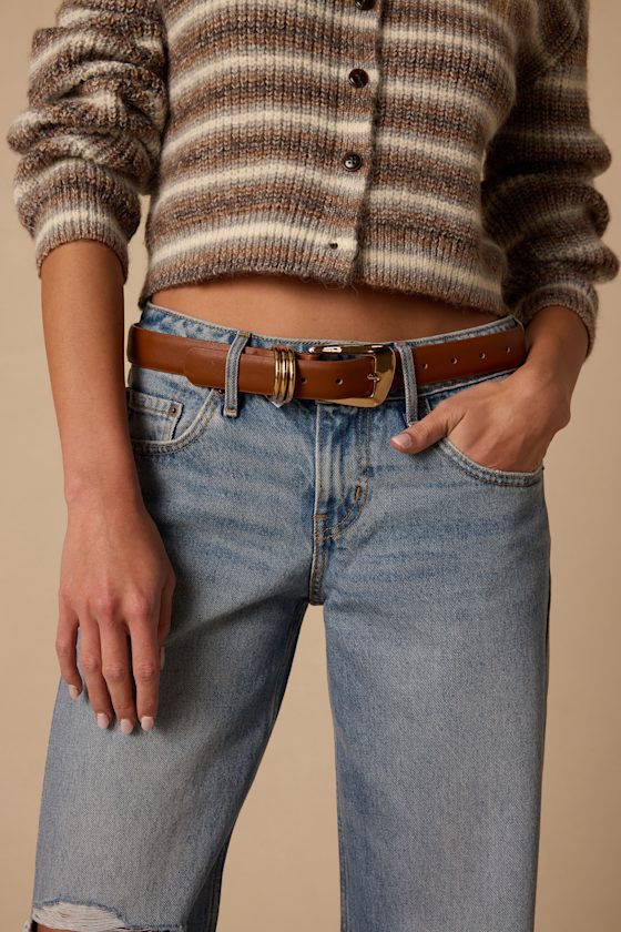 Rou Brown and Gold Statement Belt