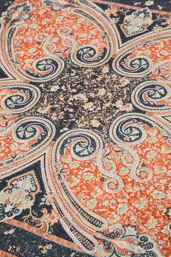Joy Black Multi Paisley Satin Scarf - thumbnail 5