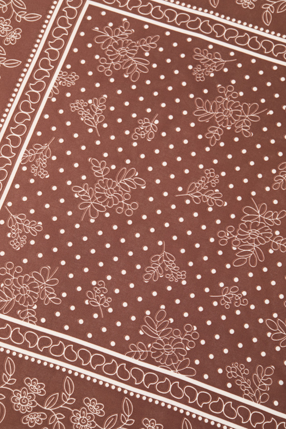 Abilene Brown Print Scarf - thumbnail 5