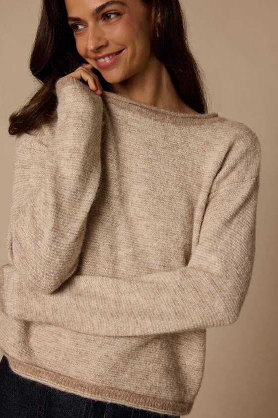 Sherman Beige Pullover Sweater - thumbnail 4