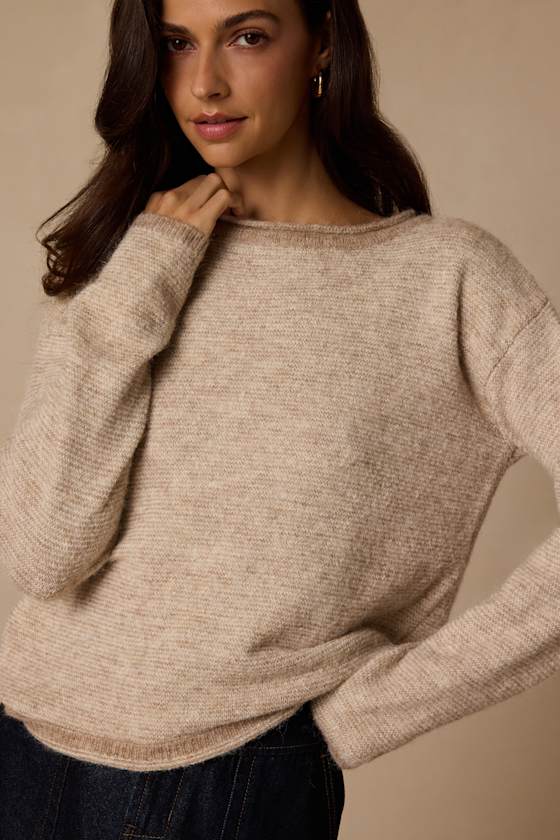 Sherman Beige Pullover Sweater - thumbnail 5