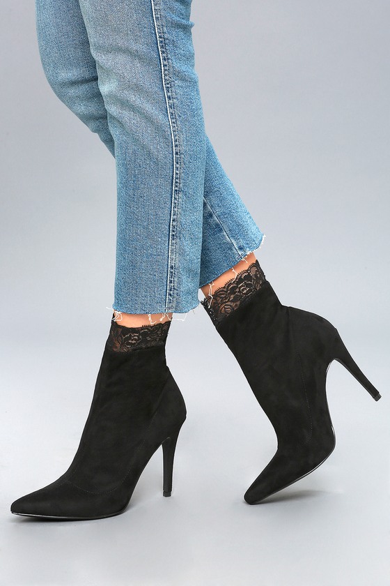 lace up sock booties