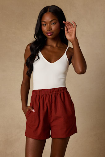 Classic Rust Red Beach Shorts 1