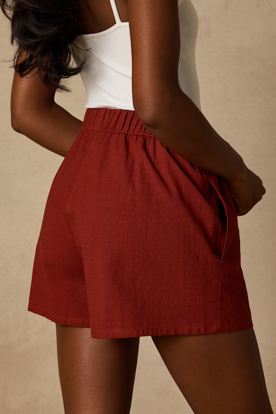 Classic Rust Red Beach Shorts 2