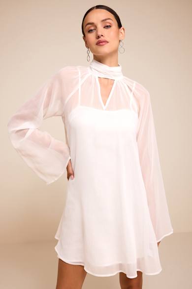 White Graduation Dresses - Short White Dresses for Graduation