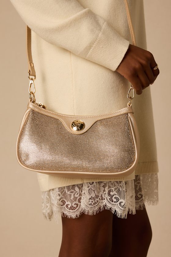 Steve Madden Vickie Champagne Shoulder Bag