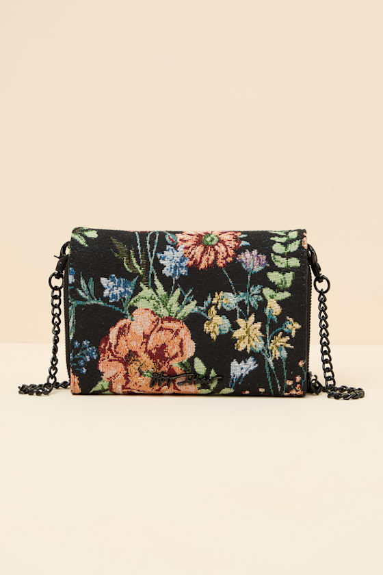 Tapestry Black Floral Crossbody Handbag - thumbnail 6
