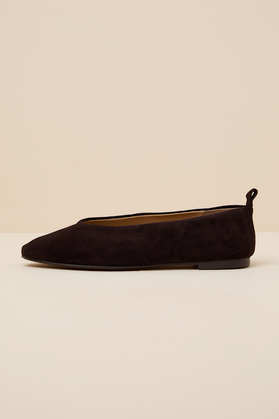 Steve Madden Swanky Chocolate Brown Leather Ballet Flats