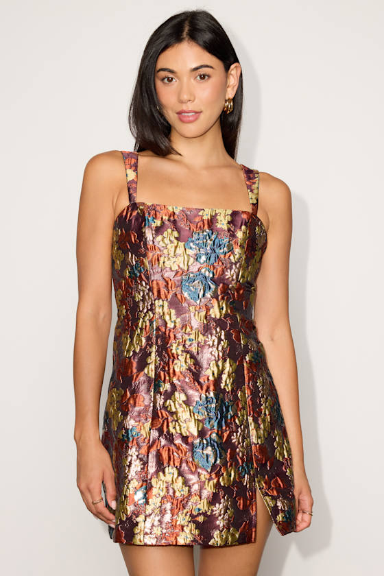 GHD512063: BURGUNDY/GOLD FLORAL 2