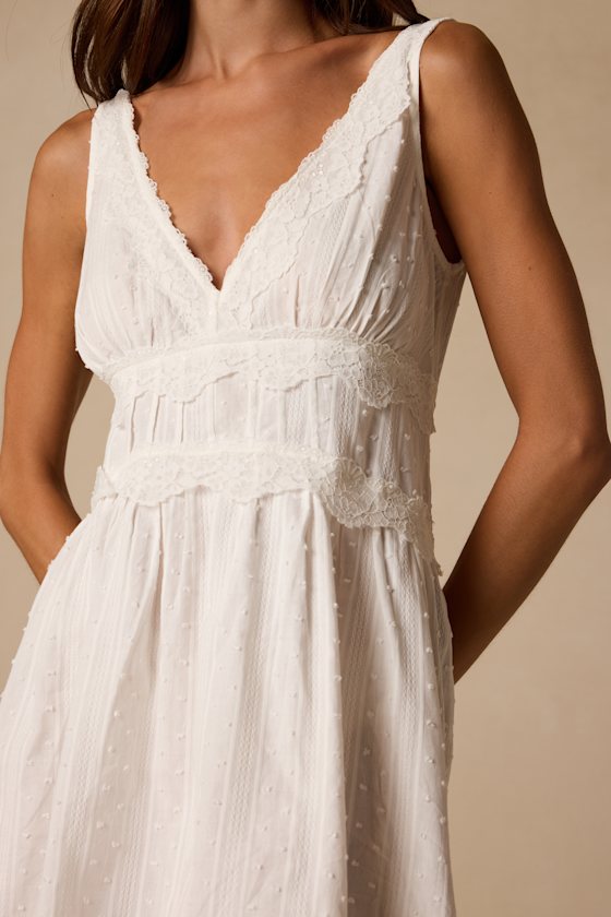 Tupelo Ivory Lace Mini Slip Dress - thumbnail 5
