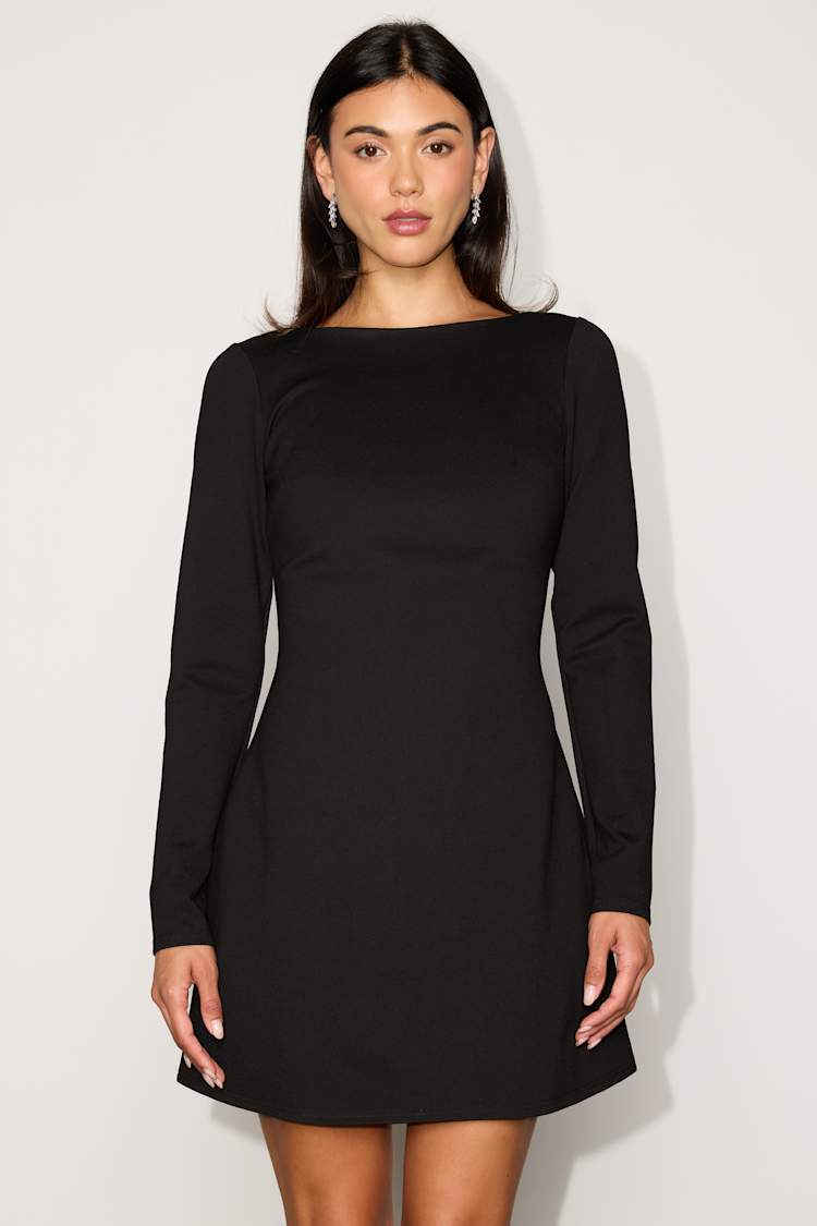 long sleeve ponte knit dress Lulus | Black Mini | Womens | X-Small (Available in XXS, S, M, L, XL) Womens dresses