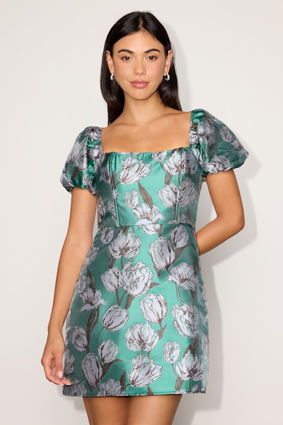 4D2180: GREEN FLORAL 1